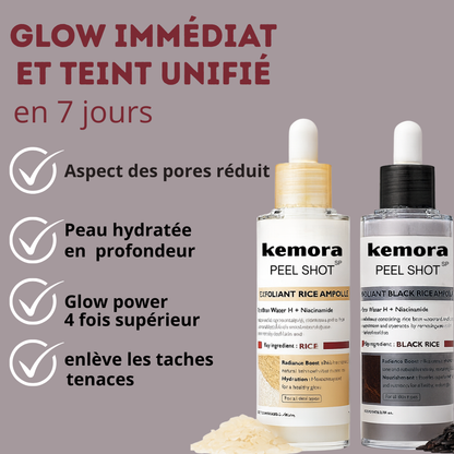 Kemora PEEL SHOT  – Sérum exfoliant élimine les points noirs & pores